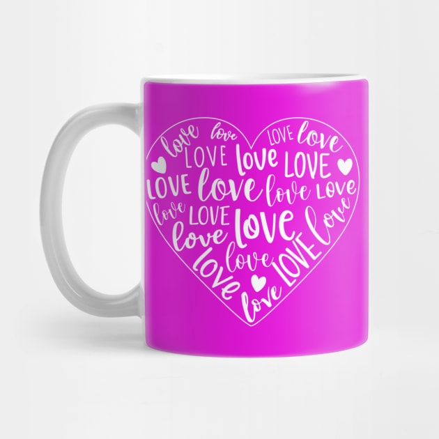 Love heart, heart shape filled with words by colorbyte